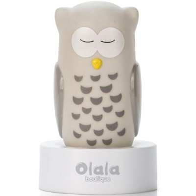 OLBO Veilleuse - Chouette C&ocirc;me - Recharge &Agrave; Induction - Blanc