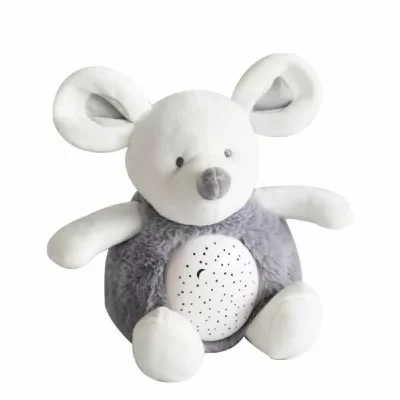 DOUDOU ET COMPAGNIE Veilleuse musicale peluche souris (20 cm) 