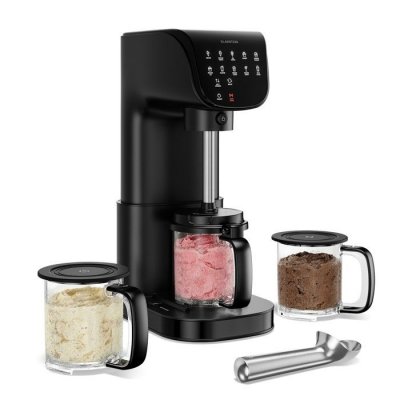 KLARSTEIN Velaire Machine &agrave; glace Sorbeti&egrave;re 10 programmes Commande tactile Sans BPA 0,6L 500W Noir