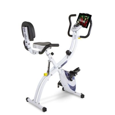 TECNOVITA V&eacute;lo d'appartement pliable Dossier. Back Fit + Support pour tablette/smartphone