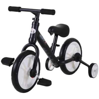 HOMCOM V&eacute;lo draisienne enfant roulettes & p&eacute;dales amovibles selle r&eacute;glable