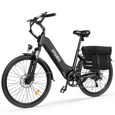 ESKUTE V&eacute;lo &eacute;lectrique C202 Noir - 26'' 250W Batterie amovible 48V 17.5Ah