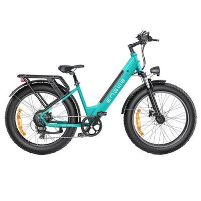  V&eacute;lo Electrique E26 Step-thru - 250W 768WH Autonomie 140KM Freins &agrave; Disque - Bleu