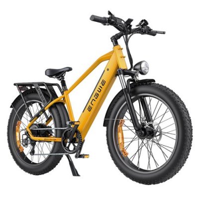 ENGWE V&eacute;lo &eacute;lectrique  E26 48V 16AH batterie 250W moteur VTT Shimano 7 vitesses jaune 