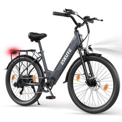 ESKUTE V&eacute;lo &eacute;lectrique  C100 PLUS 250W 100 km freins &agrave; disque bleu