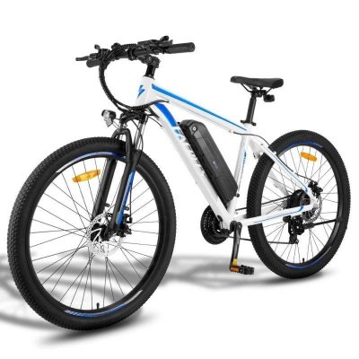 FAFREES V&eacute;lo Electrique F28 MT 250W 36V15Ah 27,5"" Disque - Blanc-Bleu