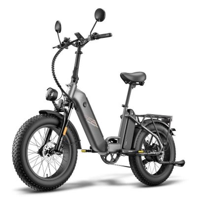 FAFREES V&eacute;lo Electrique FF20 Polar - Moteur 500W Batterie 48V13.4*2AH 20"" Frein &agrave; Disque Hydraulique - gris