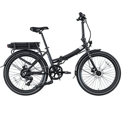 LEGEND EBIKES V&eacute;lo &Eacute;lectrique Legend Siena Noir Onyx Pliable - 24 Pouces - 250 W - Batterie 36V 14Ah