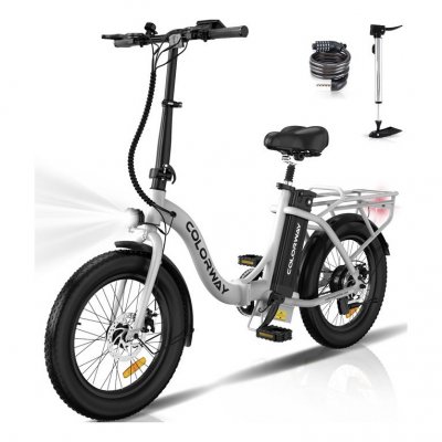 COLORWAY V&eacute;lo &eacute;lectrique pliable 20""  - BK6G-CW - Batterie 36V 12Ah - Moteur 250W - Blanc 