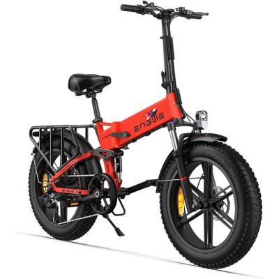 ENGWE V&eacute;lo &eacute;lectrique pliable - - ENGINE X - Batterie amovible 48 V 13 Ah - Autonomie 120 km - Rouge