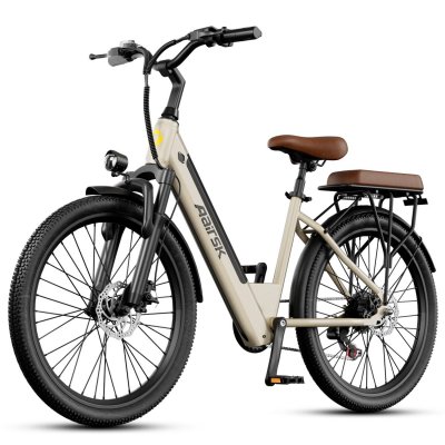 AAIRSK V&eacute;lo &eacute;lectrique S600 Blanc 26'' Moteur 250W Batterie amovible 36V 13Ah