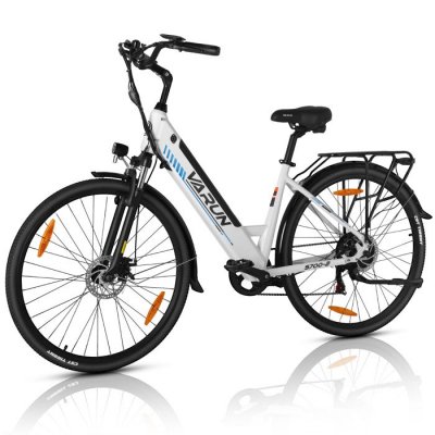 VARUN V&eacute;lo &eacute;lectrique urbain pour femmes, S700-2, 27,5 po, Default 25km/h, blanc
