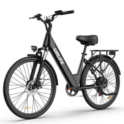 V&eacute;lo &eacute;lectrique URLIFE E26 - Moteur 250W batterie 48V10.4Ah pneus 26 pouces freins &agrave; disque - Noir