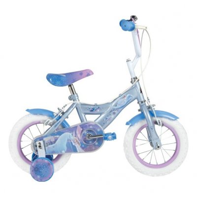 DISNEY V&eacute;lo enfant United Wheels 12 pouces Frozen Bleu clair avec roues d'appoint et sonnette