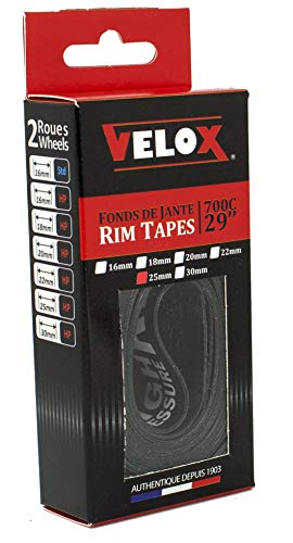 VELOX  ruban de jante Haute Pression VTT 29-622 25 mm noir 2 pi&egrave;ces