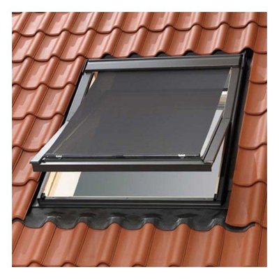 VELUX  Original Store Occultant (DKL), Cadre Argent&eacute;, SK06, Bleu Fonc&eacute;