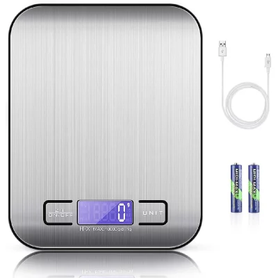 VENDOS85  Balance Cuisine Electronique avec C&acirc;ble USB 10kg/1g gris