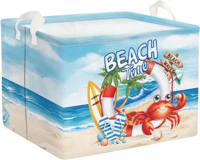 VENDOS85  Panier &agrave; linge pliable enfant - Multicolore
