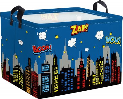VENDOS85  Panier &agrave; linge pliable enfants - Multicolore