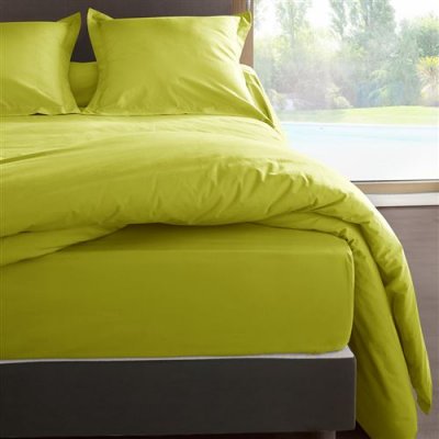 VENT DU SUD  Housse de couette Anis coton percal 80 fils 240 x 220 cm