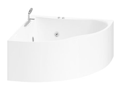 Vente-unique Baignoire baln&eacute;o d'angle AGYNESS - 263L - 135*135*57 cm