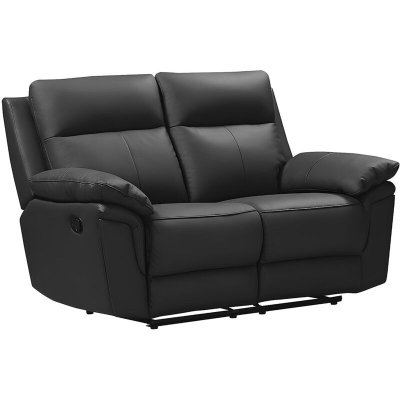 VENTE UNIQUE Vente-unique - Canap&eacute; 2 Places Relax en Cuir de Buffle PAKITA - Noir