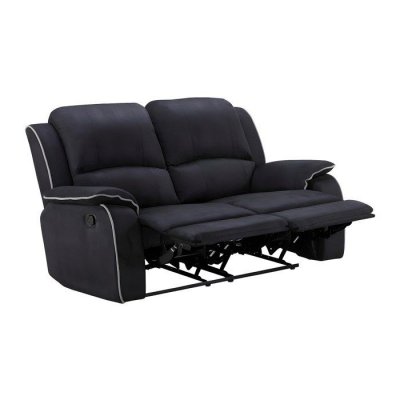 VENTE UNIQUE Vente-unique Canap&eacute; 2 places relax en microfibre HERNANI - Noir