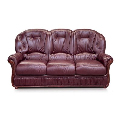 VENTE UNIQUE Vente-unique Canap&eacute; 3 places 100% cuir de buffle DAPHNE - Bordeaux