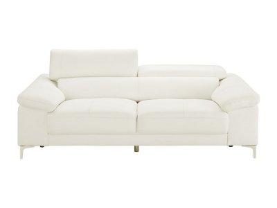 VENTE UNIQUE Vente-Unique Canap&eacute; 3 places en cuir SOLANGE - Blanc
