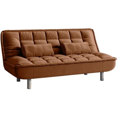VENTE UNIQUE Vente-unique Canap&eacute; Convertible clic-clac MISHAN en Tissu - Caramel