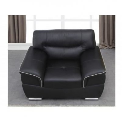 VENTE UNIQUE Vente-unique Fauteuil en cuir THIBAULT - Noir
