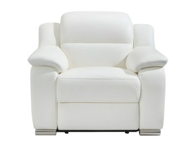 VENTE UNIQUE Vente-unique - Fauteuil Relax &eacute;lectrique en Cuir Arena III - Ivoire