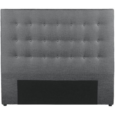 VENTE UNIQUE Vente-unique T&ecirc;te de lit capitonn&eacute;e FRANCESCO - 160 cm - Tissu - Gris
