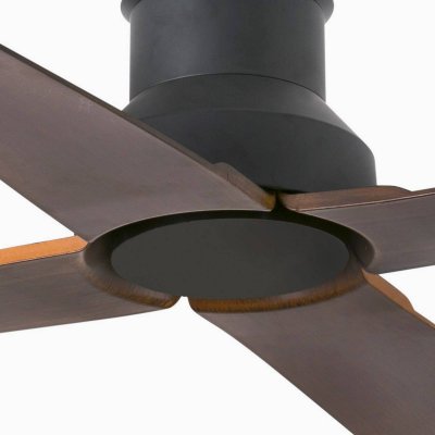 FARO BARCELONA Ventilateur &agrave; pales winche - pi&egrave;ce 17,6m2 - 6 vitesses - marron