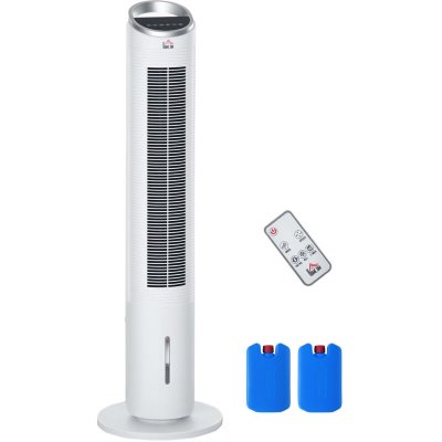 HOMCOM Ventilateur colonne rafraichisseur d'air humidificateur 3 en 1