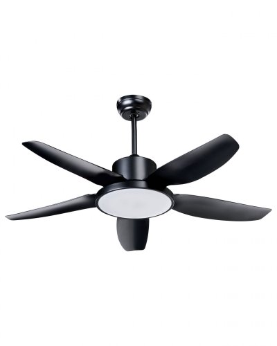 BELIANI Ventilateur De Plafond Avec Lampe Louvet Avec T&eacute;l&eacute;commande Led Noir