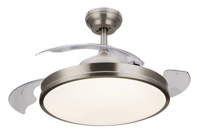PHILIPS Ventilateur de plafond avec lumi&egrave;re  atlas nikel 450 lm 28 w