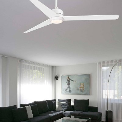 FARO BARCELONA Ventilateur de plafond blanc Faro Nu avec moteur &agrave; courant continu