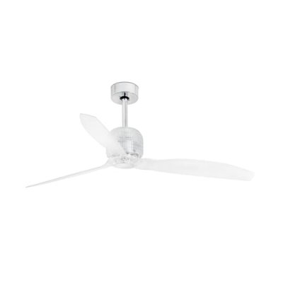 FARO Ventilateur de plafond  DECO Chrome LED avec moteur &agrave; courant continu