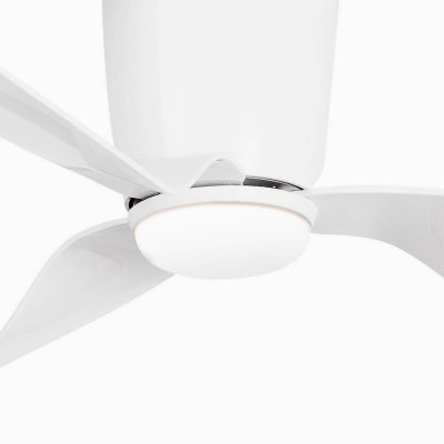 FARO BARCELONA Ventilateur de Plafond Faro PEMBA LED Blanc avec Moteur DC, 3000K