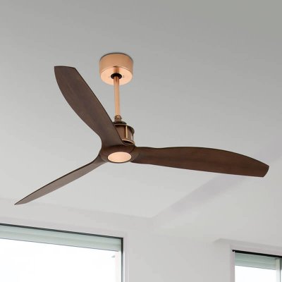 FARO BARCELONA Ventilateur de plafond finition bois et cuivre Just Fan Faro