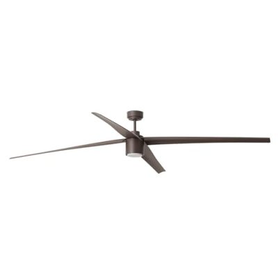 FARO Ventilateur de Plafond LED  Attos Brun 4 Pales 213cm 20W 3000K