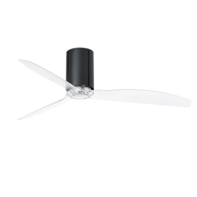 FARO Ventilateur de plafond noir brillant Mini Tube