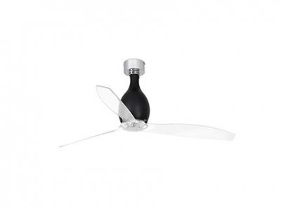 FARO Ventilateur de plafond noir mat Eter h45 cm