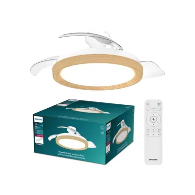 PHILIPS Ventilateur De Plafond  Bliss Led Plastique Bois Blanc 