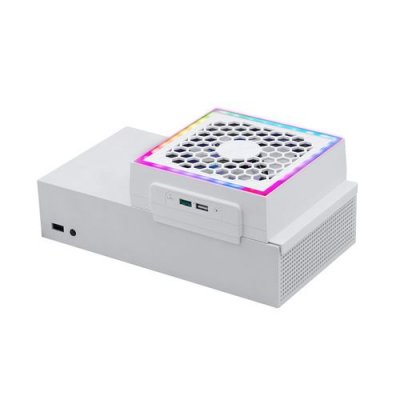 MCBAZEL Ventilateur de refroidissement avec LED RGB pour Xbox Series S-White