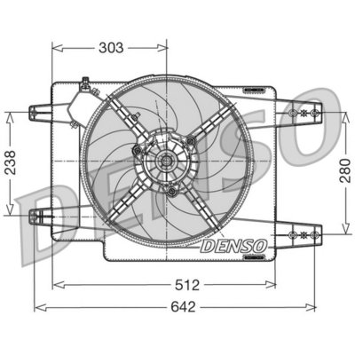 DENSO Ventilateur de refroidissement du moteur  DER01011