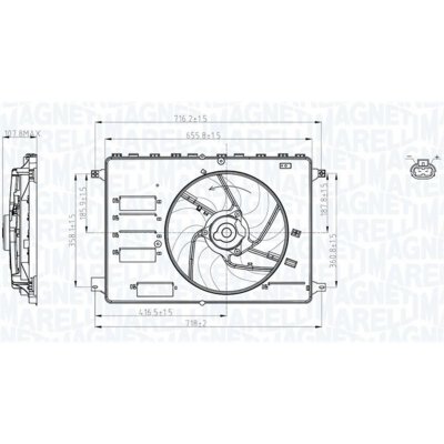MAGNETI MARELLI Ventilateur de refroidissement du moteur  069422761010