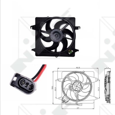 NRF Ventilateur de refroidissement du moteur  B.V. 47019