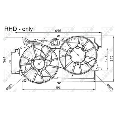 NRF Ventilateur de refroidissement du moteur  B.V. 47033